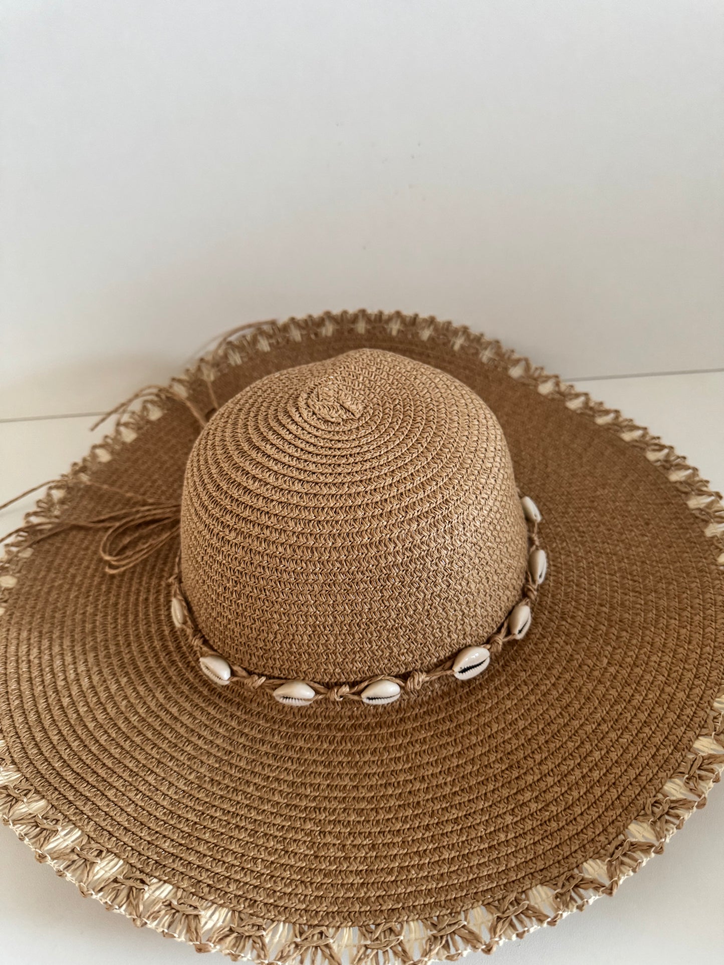 Chapeau de Paille Bohème avec Coquillages | Accessoire Estival | Karen'store