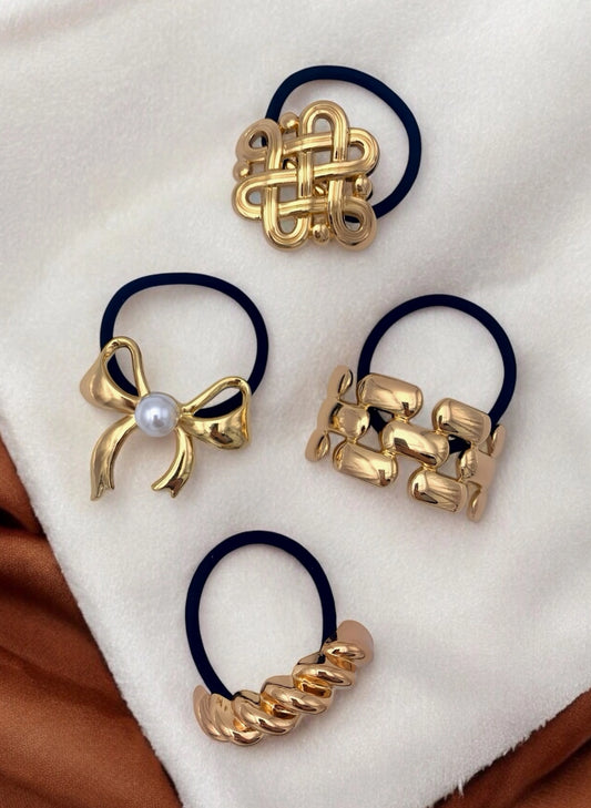 Set de bijoux de cheveux en métal